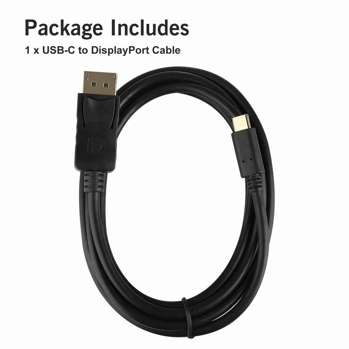 1.8m/6ft 4K 60Hz USB C Type to DisplayPort Adapter PC/TV DP Connecter Cable P&P