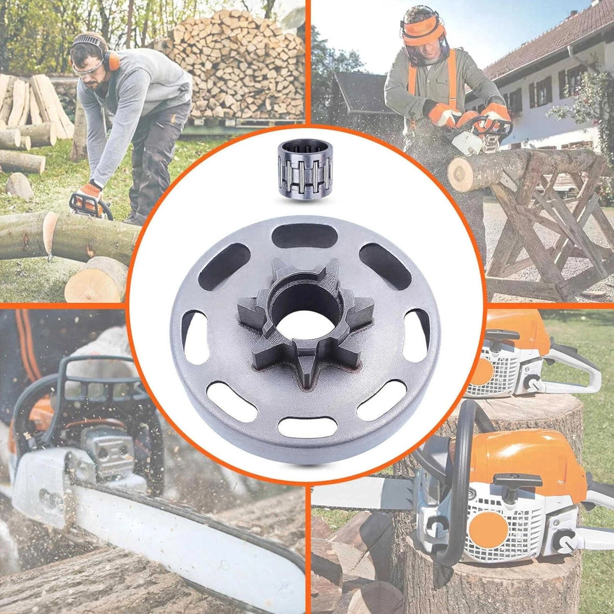 For Husqvarna Clutch Drum Assembly Kit for 435 435E 440E 450E 340 345 Chainsaw