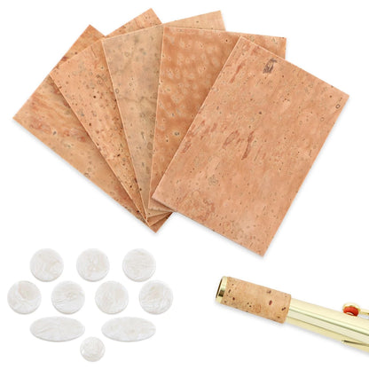 EASTROCK Alto Sax Neck Cork, 10pcs Saxophone Key 5 Cork with 10 Buttons