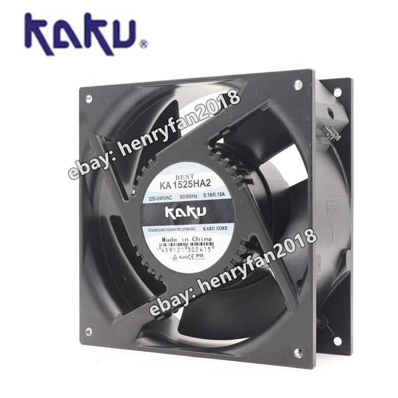 KAKU KA1525HA2 Axial Fan 220/240VAC 0.15/0.18A 150*150*51MM 2-Pin Cooling Fan