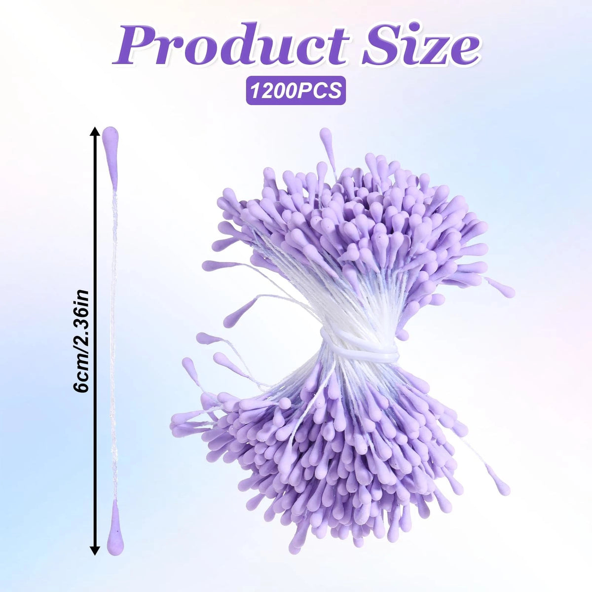 SynHHergyx 1200 Pcs Flower Stamens for Crafts, Artificial Mixed Color