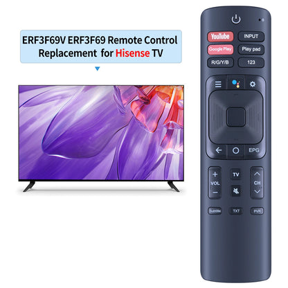 ERF3F69V ERF3F69 Voice Remote Control For VU HISENSE LCD 4K UHD Smart TV