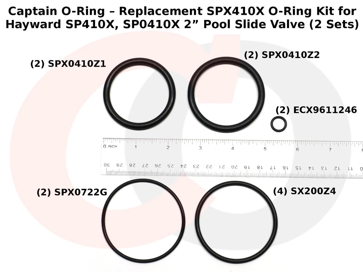 Captain O-Ring – Replacement SPX410X Kit for Hayward SP410X, Black