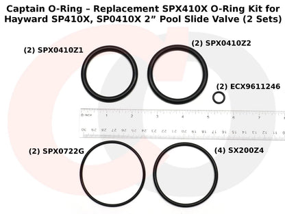 Captain O-Ring – Replacement SPX410X Kit for Hayward SP410X, Black