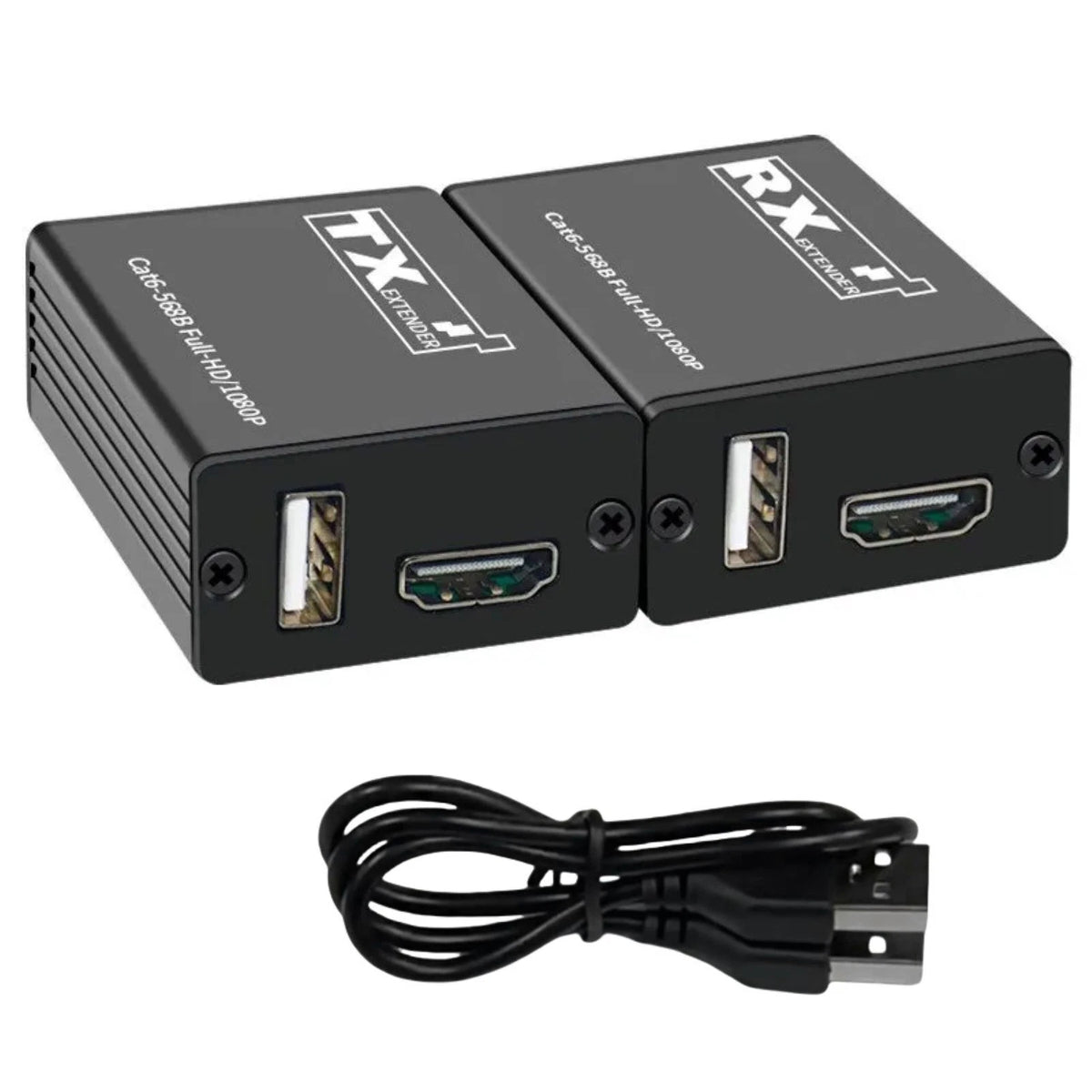1080P HDMI Extender with USB KVM Over CAT6 for Classroom Education Systems Black