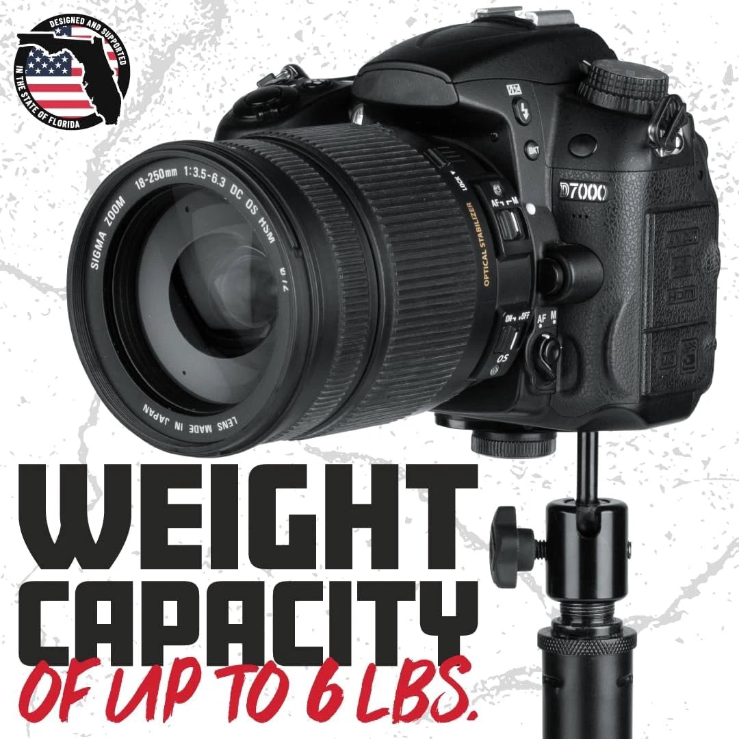 Gator Frameworks Camera Mount Mic Stand Adapter with Ball-and-Socket Black