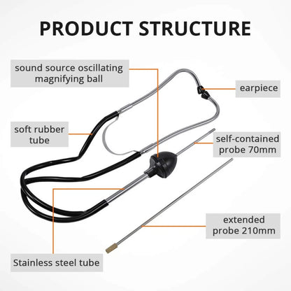 HARDK Automotive Mechanic Stethoscope Diagnostic Tool black