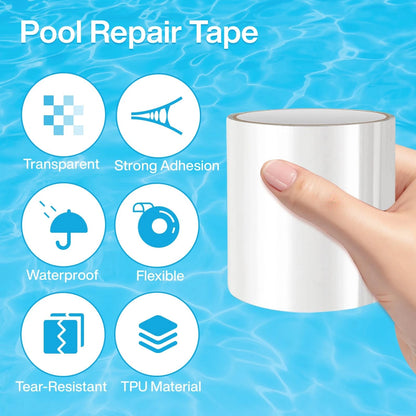 WENESTR Pool Patch Repair Kit Waterproof Tape for 3.2in X 7ft, white