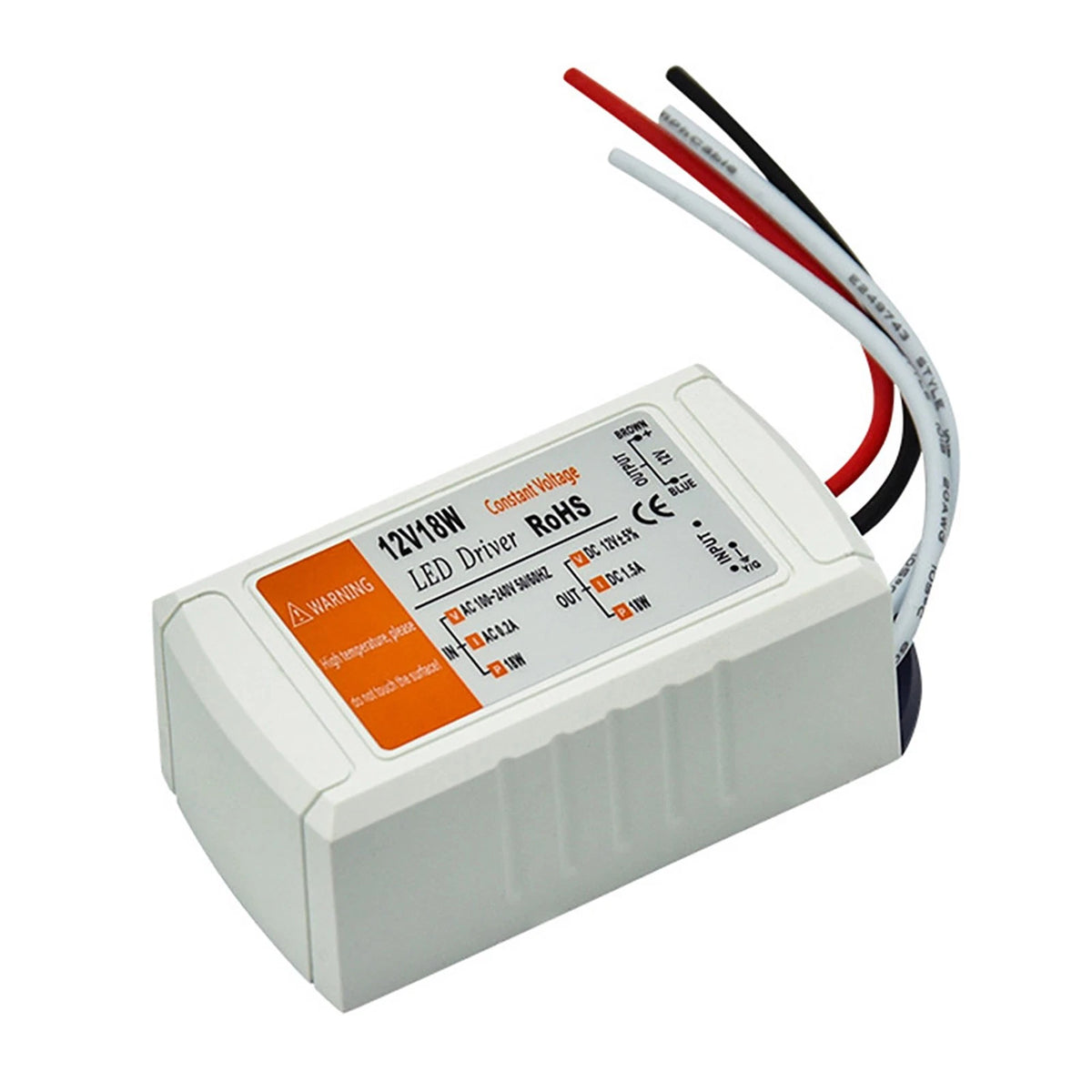 LED Driver AC 120V/240V to DC 12V Transformer Power Adapter Home Converter 18W