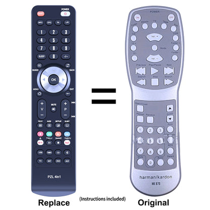 Replacement Remote Control For Harman Kardon HK970 Stereo Integrated Amplifier