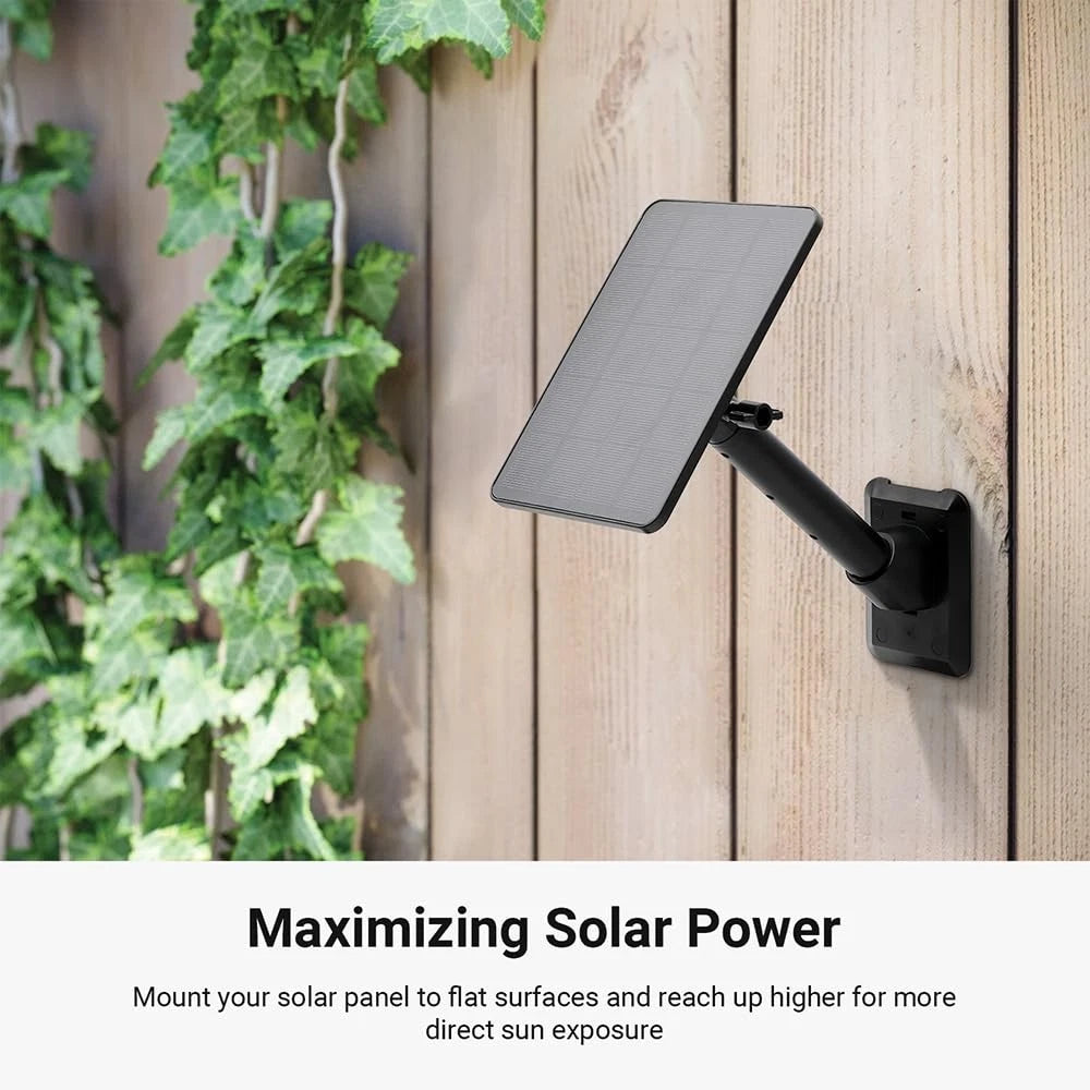 Holicfun Universal Solar Panel Wall Mount for Ring, Eufy, Arlo, Wyze, White