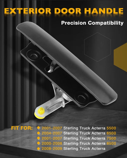 Driver Door Handle, Compatible with 2000-2009 Sterling Truck Acterra Black