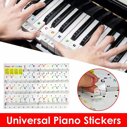 37/49/61/88 Key Universal Piano Learning Music Keyboard Sticker Note Removable