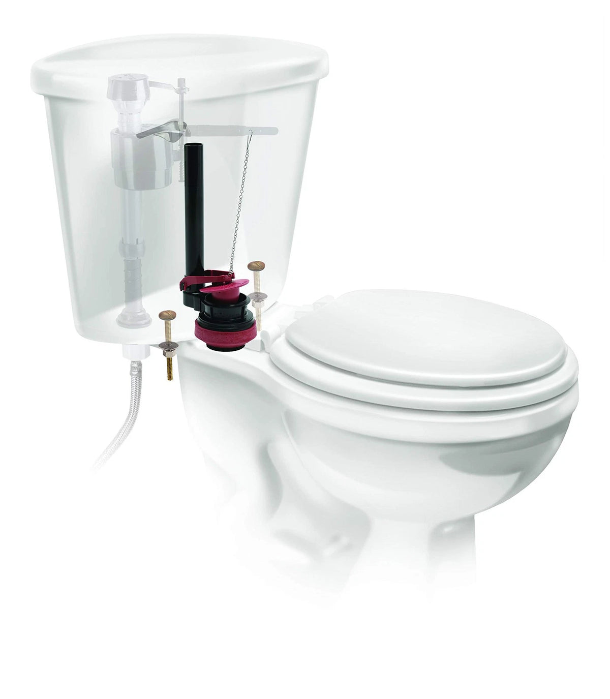 Fluidmaster 507AKP7 PerforMAX Universal High Performance 2 Inch, Black/Red