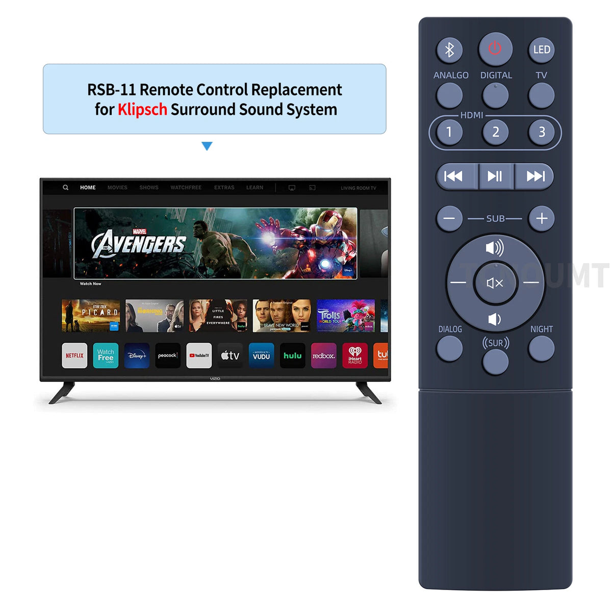 For Klipsch Sound Bar Speaker RSB-11 RSB-14 1063120 1063117 Remote Control