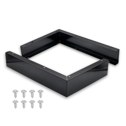 Universal Microwave Trim Kit - Black metal 15.75”H x 10.75”D x 2.95"W,