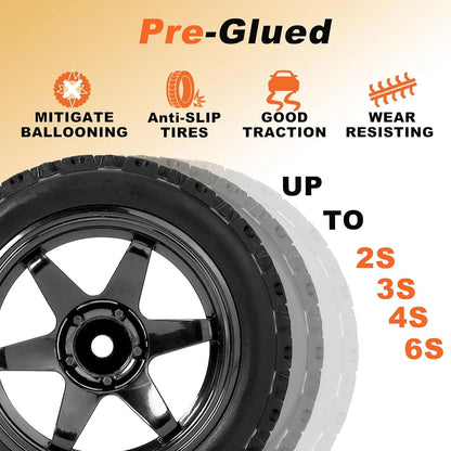 RC Station 12mm Hex Wheels and Tires 1/12 1/14 1/16 1/18 Off Road...