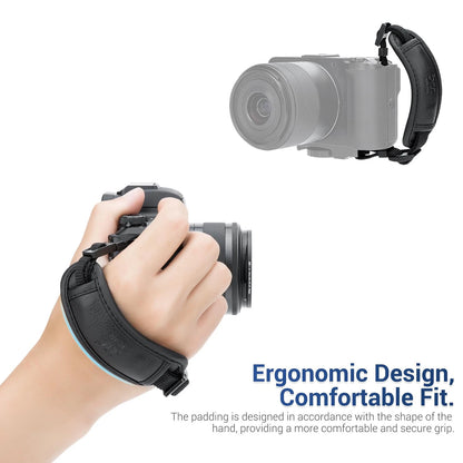 Camera Hand Wrist Grip Strap with Thinner lanyard, Black