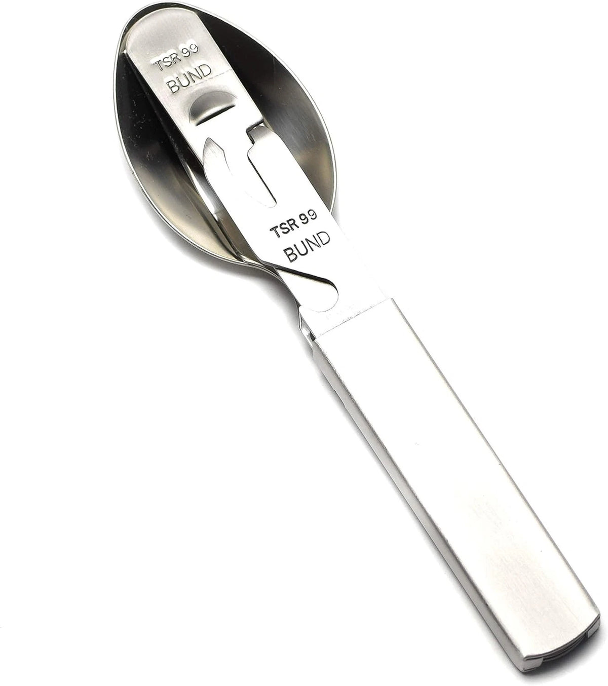 German cutlery set 4 pieces Eating utensils military style spoon fork Silver