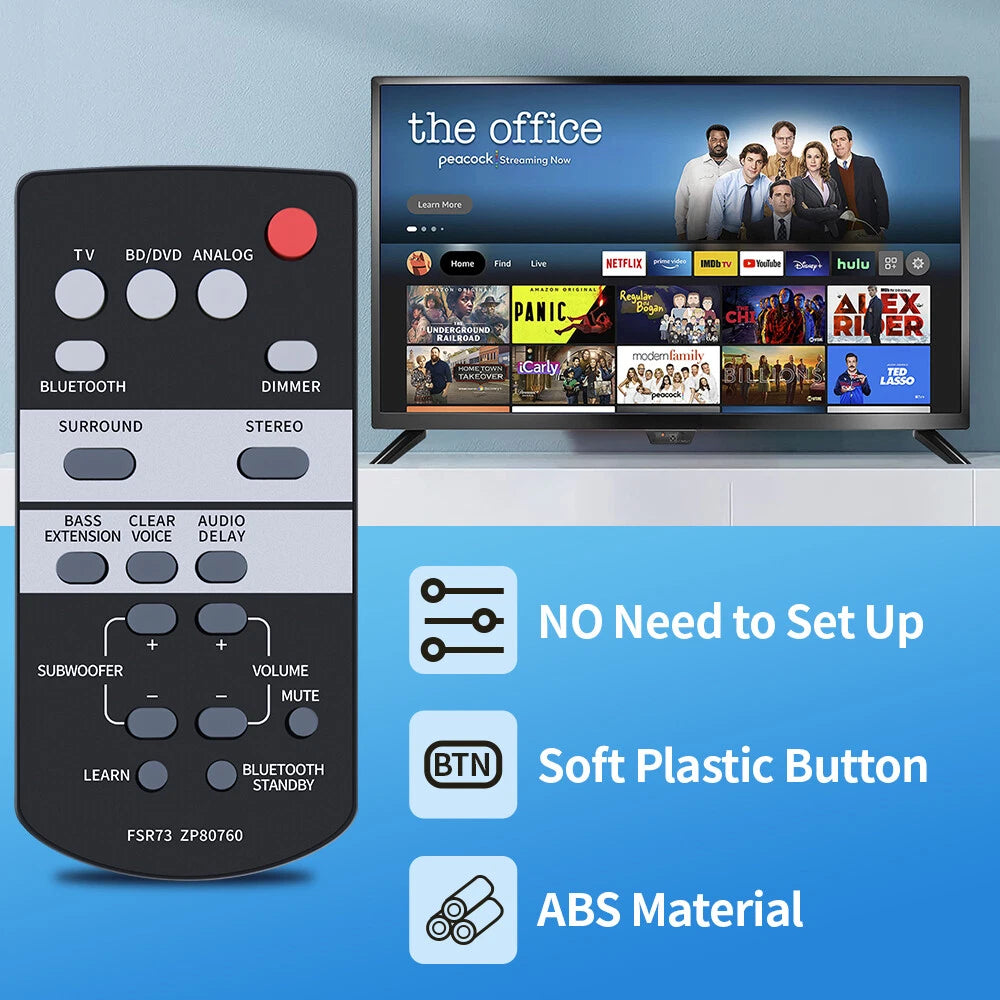 FSR73 ZP80760 For Yamaha SoundBar Speaker System Remote Control ATS-1050