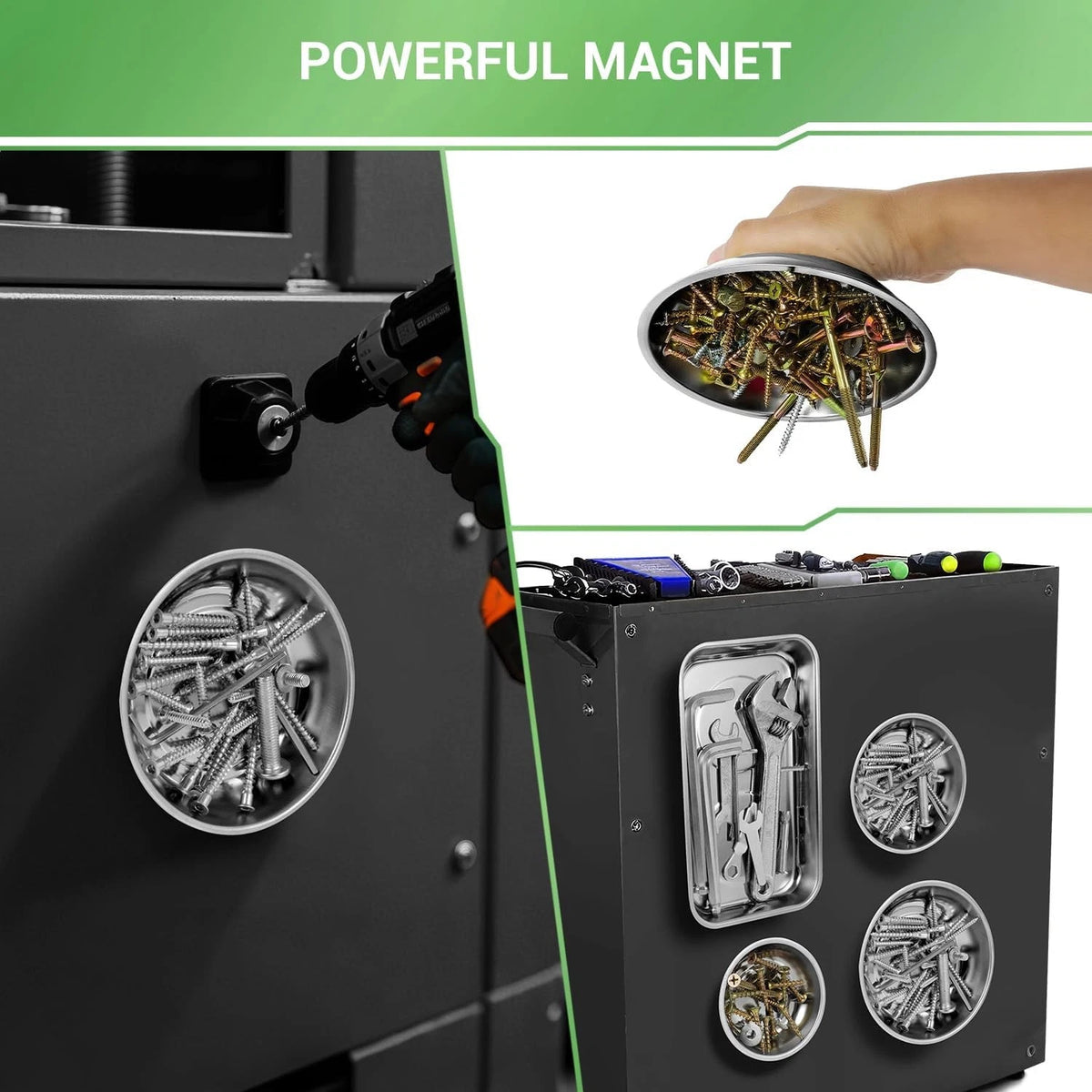 Magnetic Tray 4-Piece, Large Parts and Round Parts...