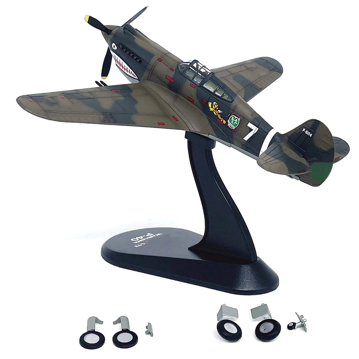 13cm Diecast Alloy 1/72 WWII US For Curtiss P-40C Warhawk Fighter 1PCS Model