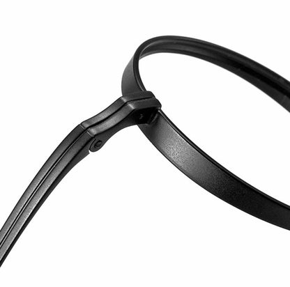 Unisex Classic Titanium Retro 45mm Round Eyeglasses Frames Fashion Black nq