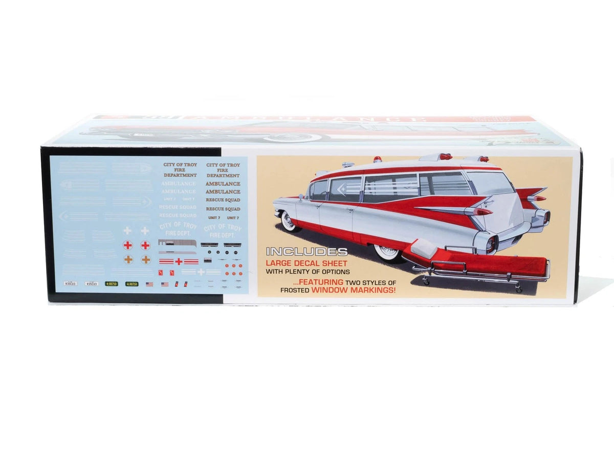 AMT 1959 Cadillac 1:25 scale, White, Clear, Transparent Red, Chrome-plated