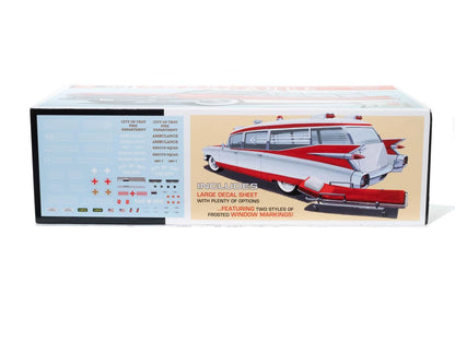 AMT 1959 Cadillac 1:25 scale, White, Clear, Transparent Red, Chrome-plated