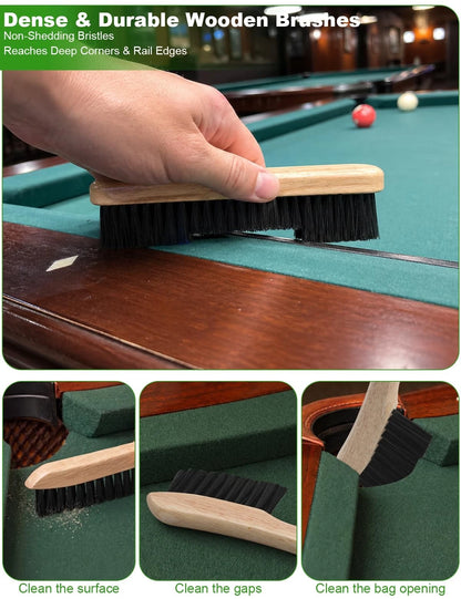 Pool Table Cleaner Kit - Anti-Residue Foam Billiard Cleaning Natural