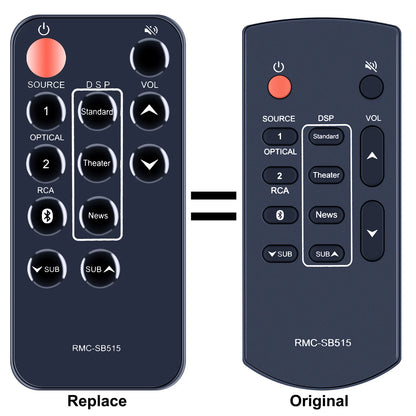 RMC-SB515 Remote Control For Insignia Soundbar NS-SB515 NSSB515