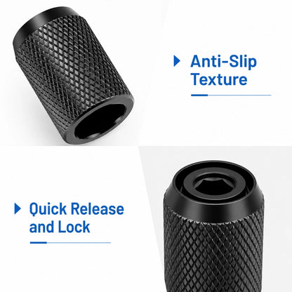 3-Piece Drill Socket Adapter Kit with Quick-Change 1/4" Hex Shank CR-MO Steel