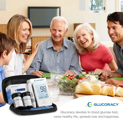 Glucoracy Blood Glucose Monitor Kit with 100 Sugar Test 100 Strips