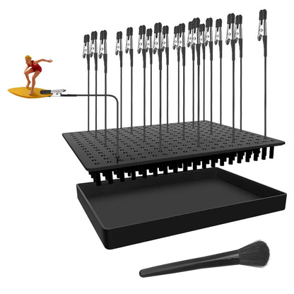 Larger Base 14 x 19 Holes Model Painting 5.9 × 3.94 × 0.83 Inches, Black