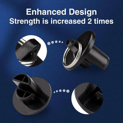 Sun Shade Parts End Cap with Ring,Weather Resistance,for 2Pair, Black