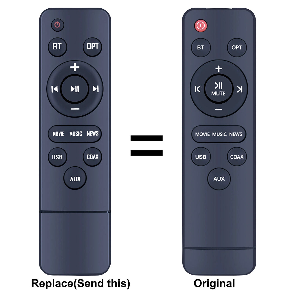 Replacement Remote Control For OXS S3 2.0 Channel Soundbar