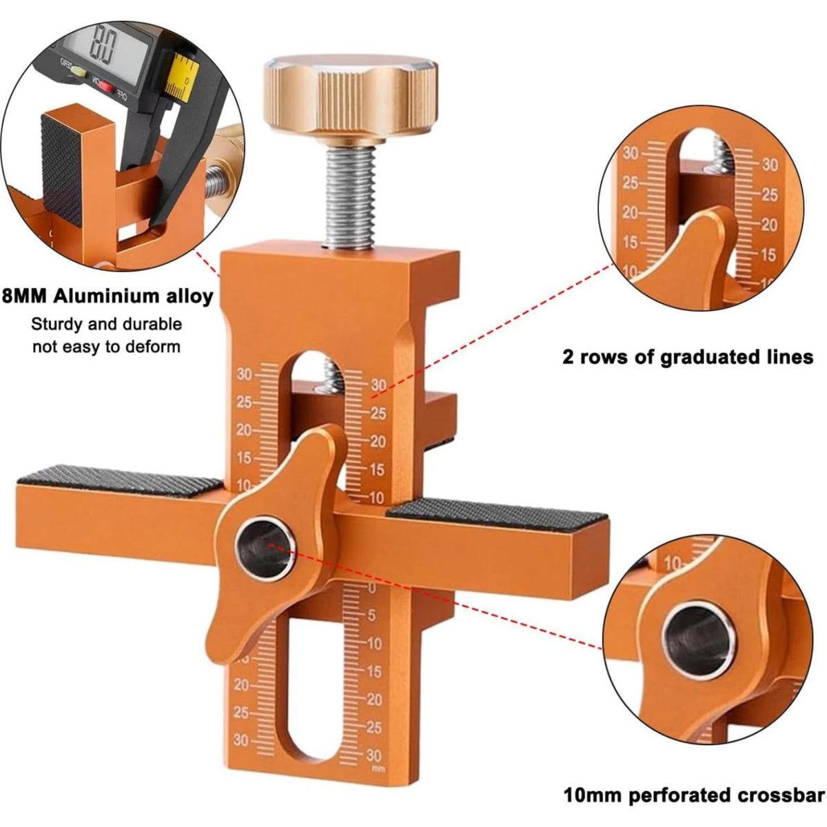 Cabinet Door Installation Tool Thicknesses From 10~40mm For Most Cabinet Doors