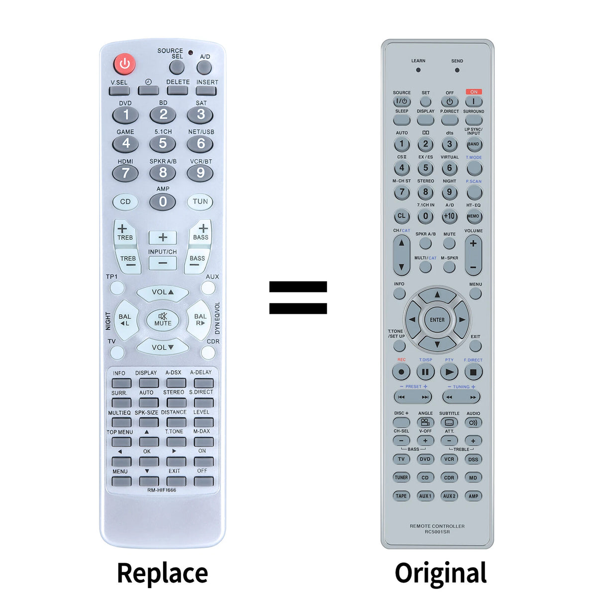 RC5001SR Replacement Remote Control For Marantz SR5001 SR5002 SR4001 SR4002
