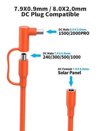Tonton 30FT 9M 8mm Extension Cable 12AWG for 30FT, -