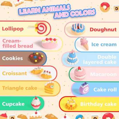 Cake Themed Air Dry Clay Kit for Kids - 12 Boxes Ultra Light Model Theme