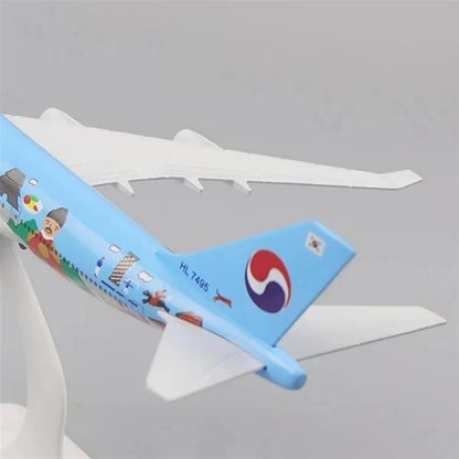 1:350 Diecast Alloy Korean Air Aircraft B747 Airplane Simulation Model Display
