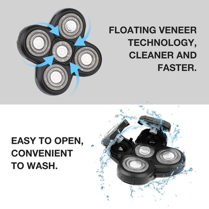 FREEDOM 2 pcs Universal 5 Blades Shaver Replacement 1 Count (Pack of 2), 2pcs