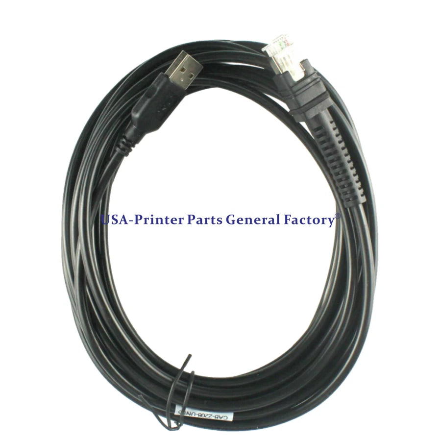 16.5FT Straight USB Cable For Zebra DS3608 LI3608 DS3678 LI3678 Scanner