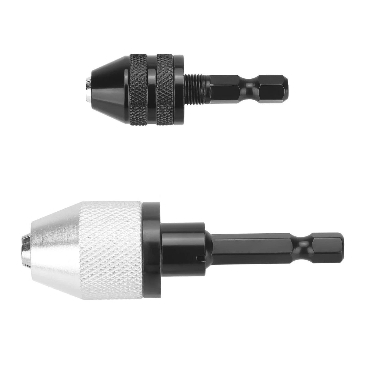 2x Keyless Drill Chuck Adapter 1/4" Hex Shank For Power Tools Maintenance Part