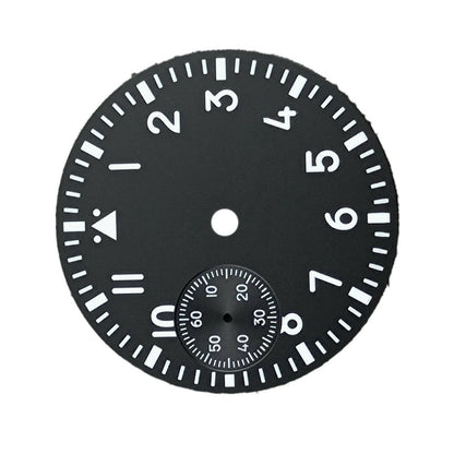 37mm Green Luminous Watch Dial Second @9 Replace For ETA 6497 ST3600 Movement D