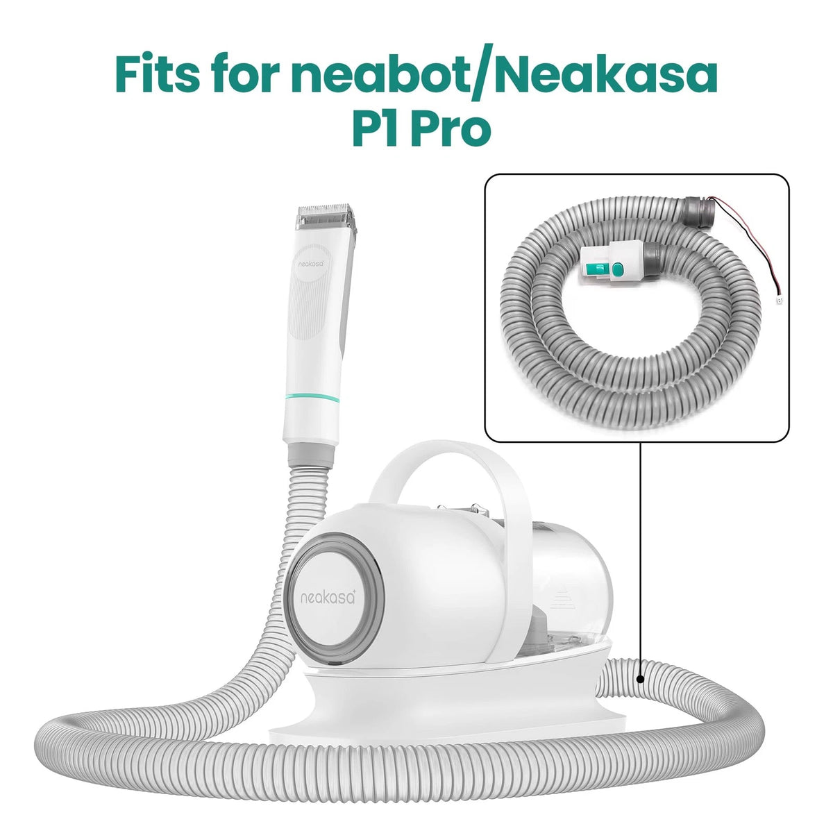 Neakasa Hose Replacement for P1 Pro Pet Grooming Kit & 59 inches, Transparent