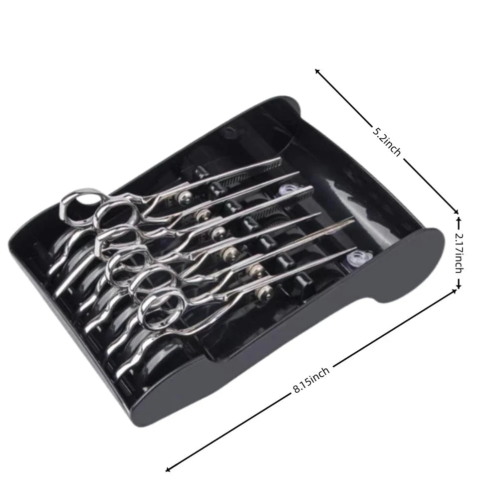 Tujuna Professional Salon Holder Racks Barber Shop Shears Stand Black