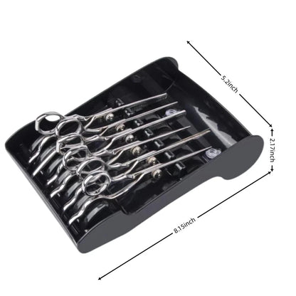 Tujuna Professional Salon Holder Racks Barber Shop Shears Stand Black