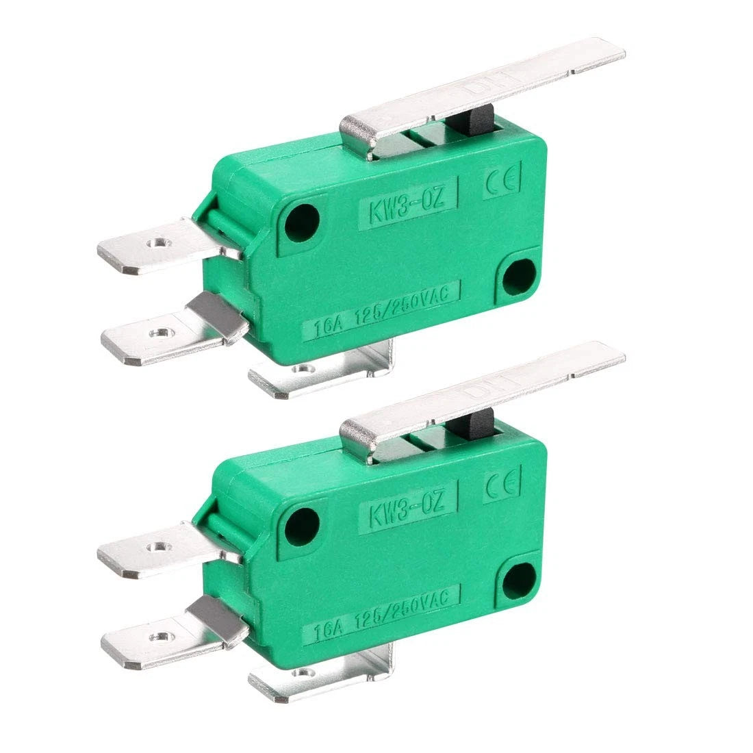 uxcell 2PCS KW3-OZ 16A 125/250VAC SPDT NO NC Hinge Lever Type Micro Limit...