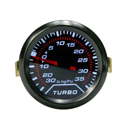 Universal 2" 52mm Turbo Boost Gauge 0-35 PSI Pressure Meter Black Bezel Red